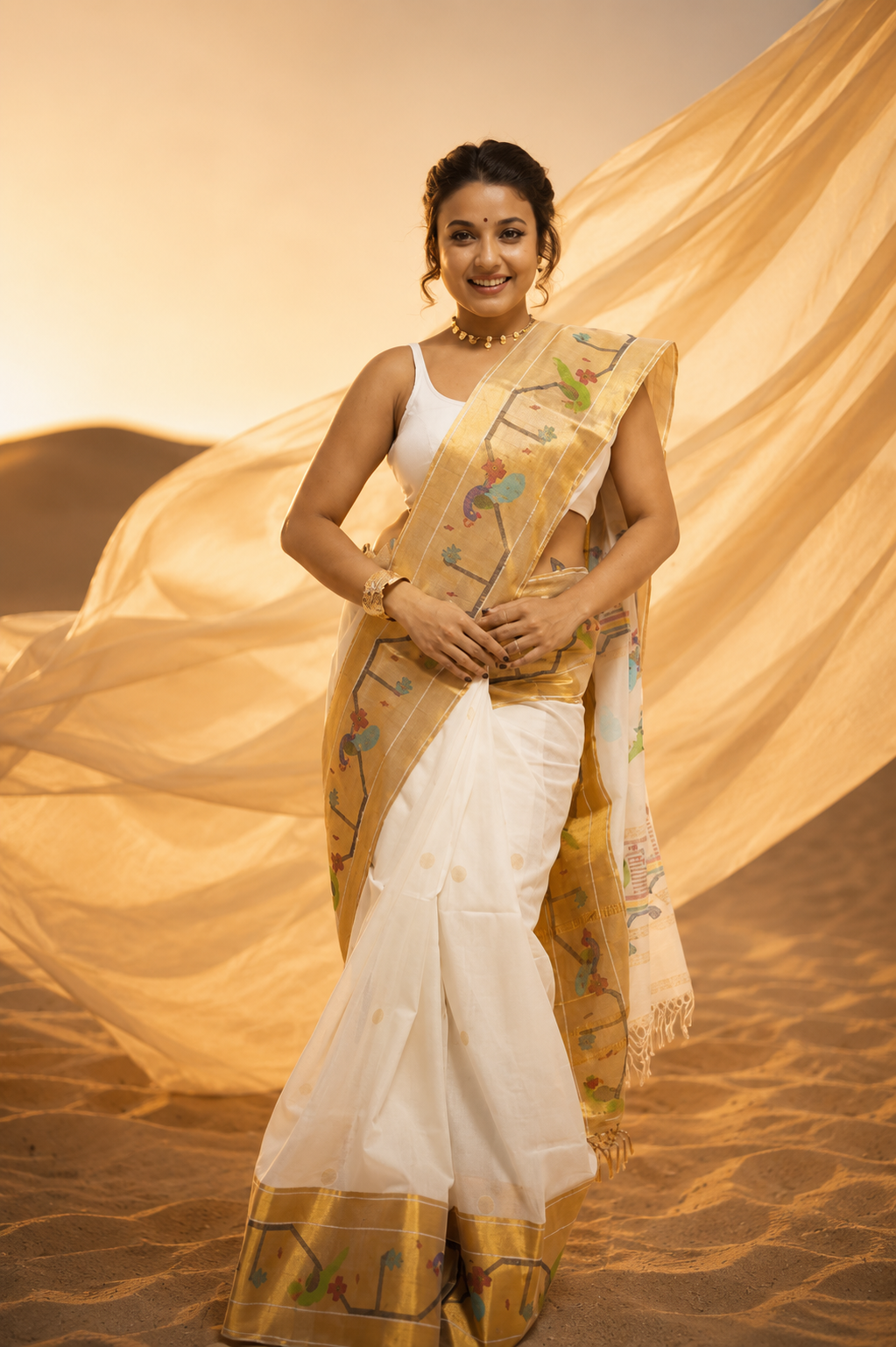 Authentic Handloom Paithani Saree with Handloom Mark