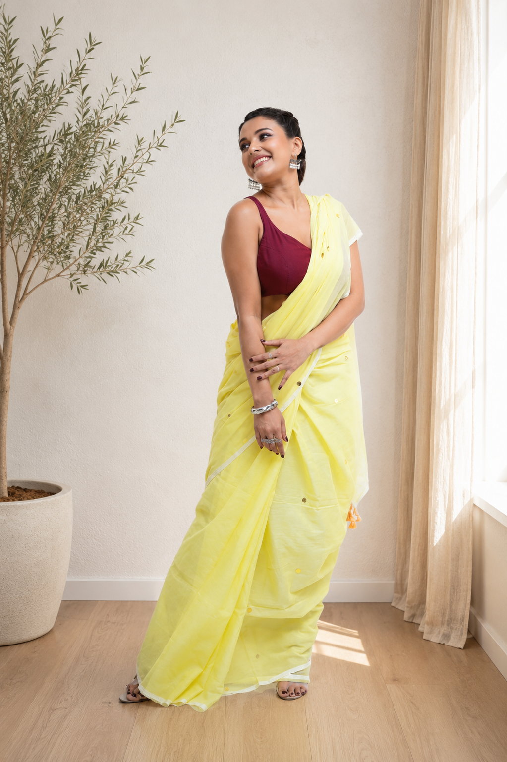 Sunlit Dew Malcotton Saree