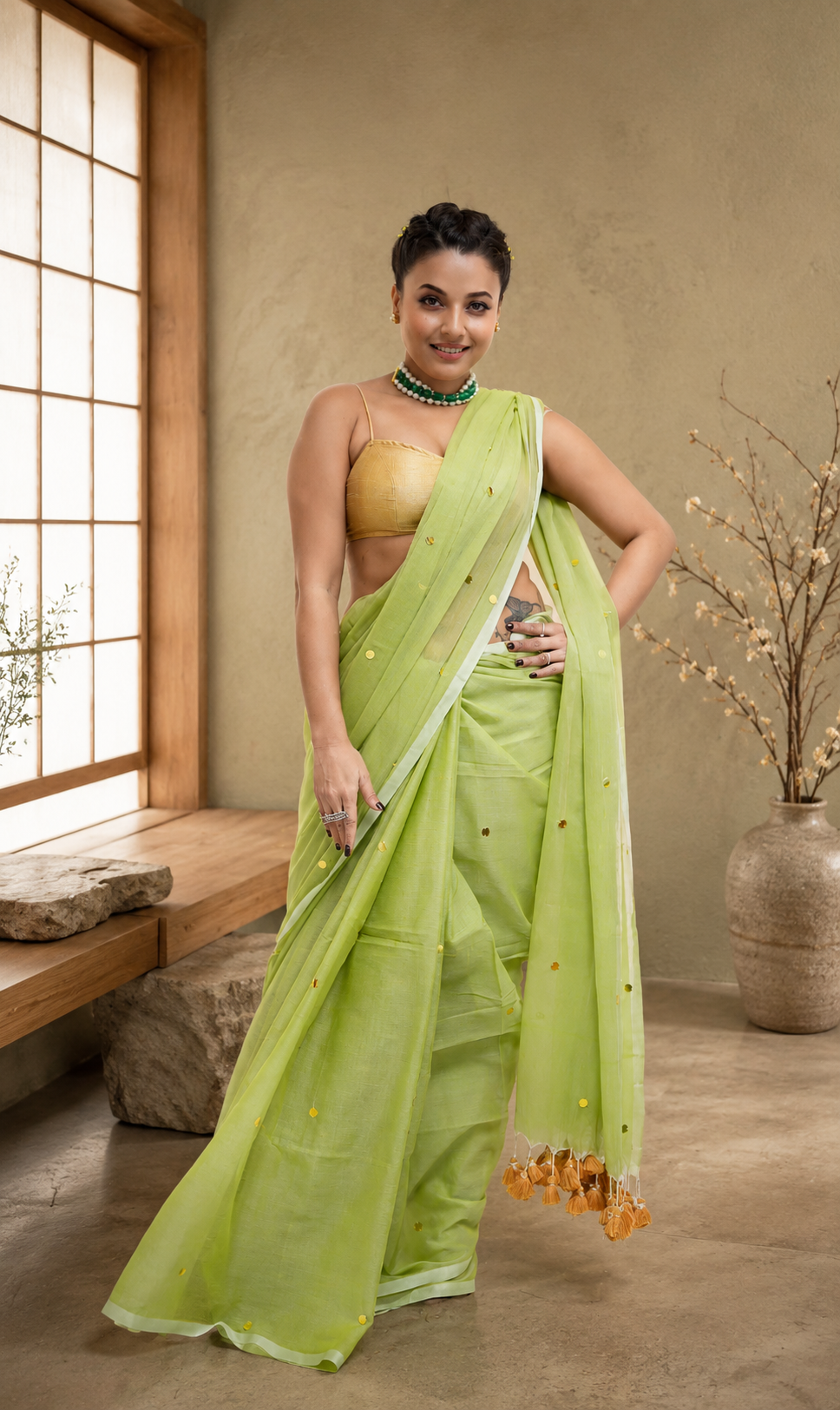 Mint Meadow Malcotton Saree