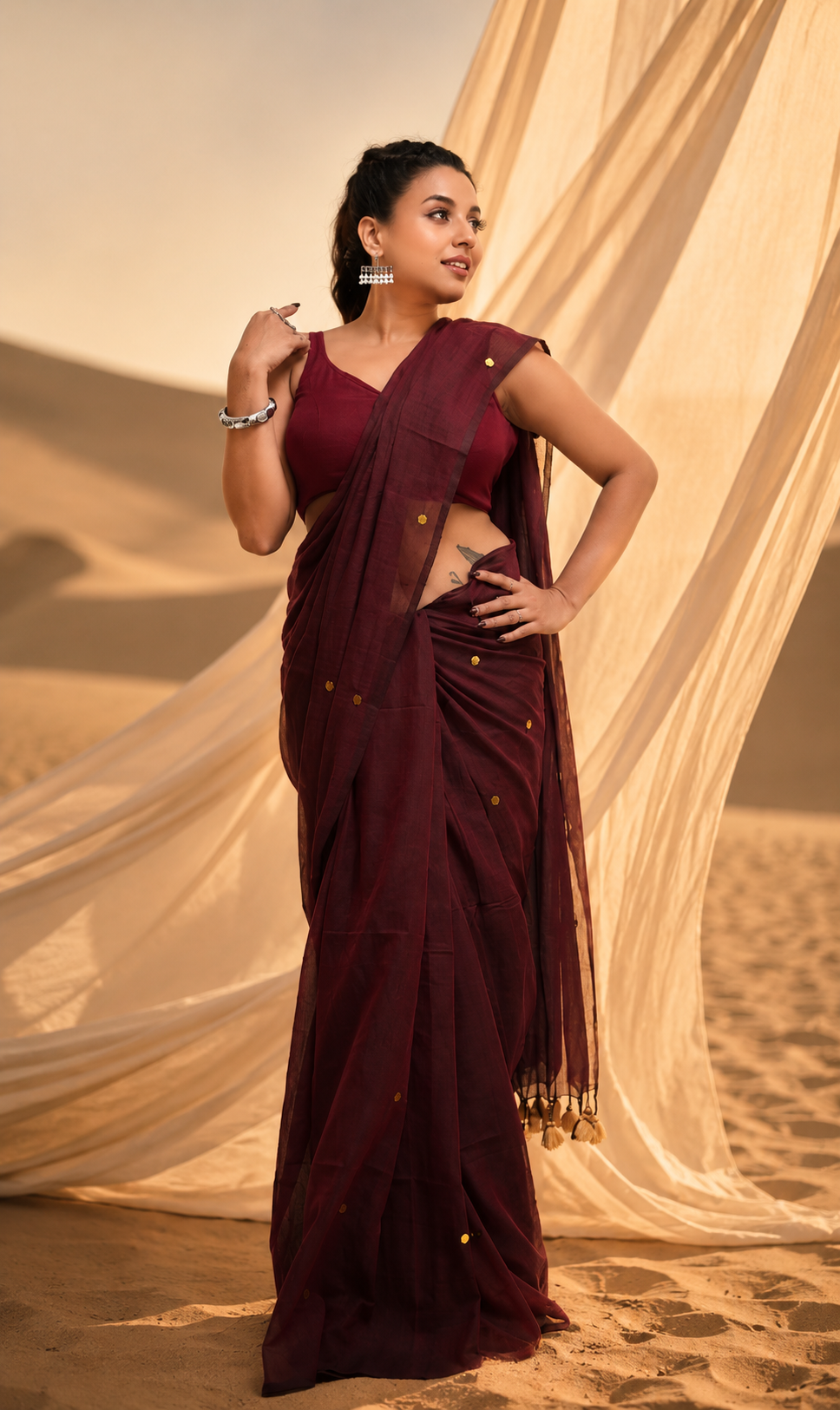 Wine Whisper Sitara Saree