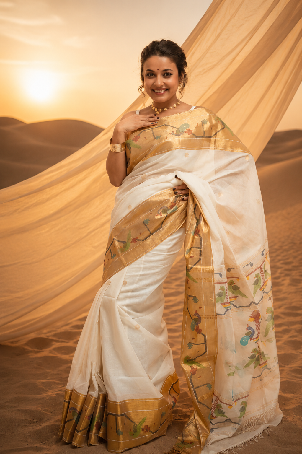 Authentic Handloom Paithani Saree with Handloom Mark