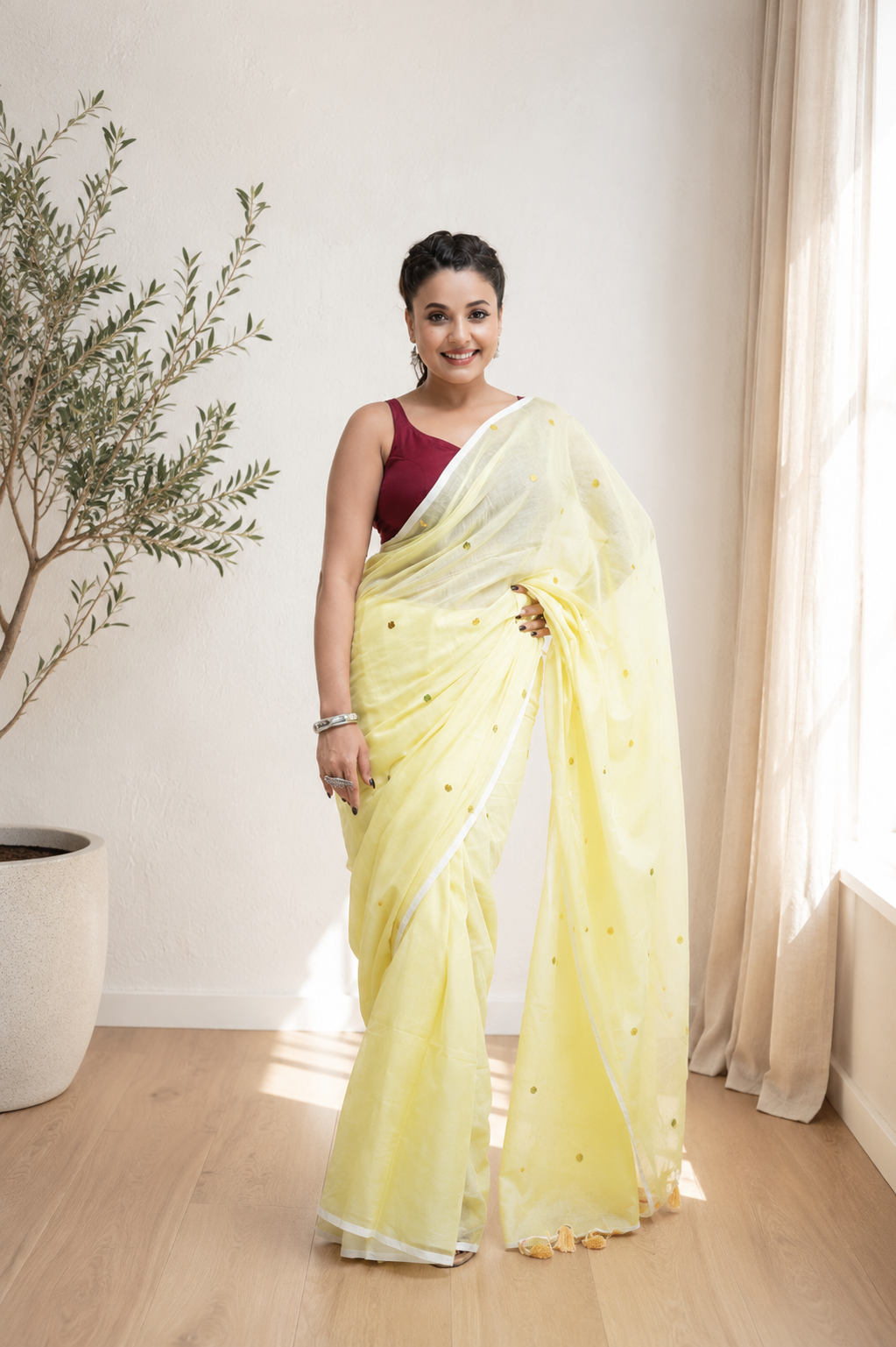 Sunlit Dew Malcotton Saree