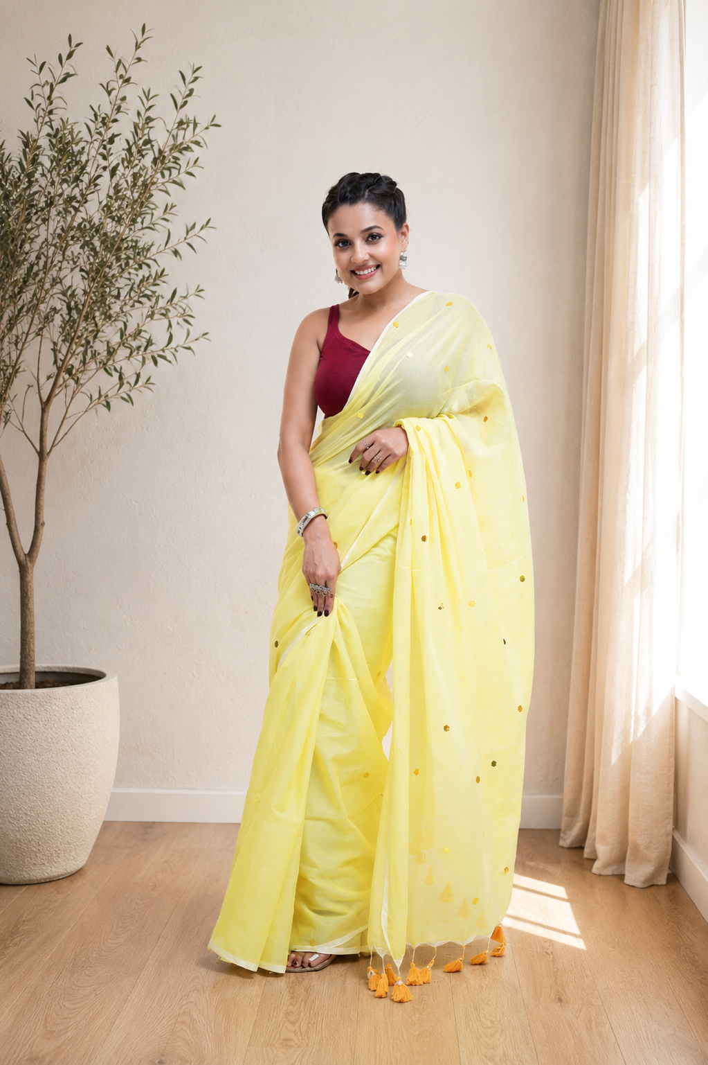 Sunlit Dew Malcotton Saree
