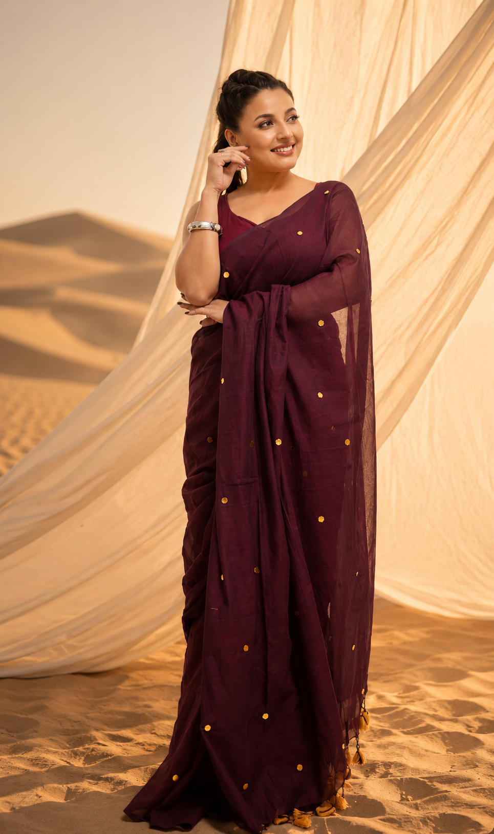 Wine Whisper Sitara Saree
