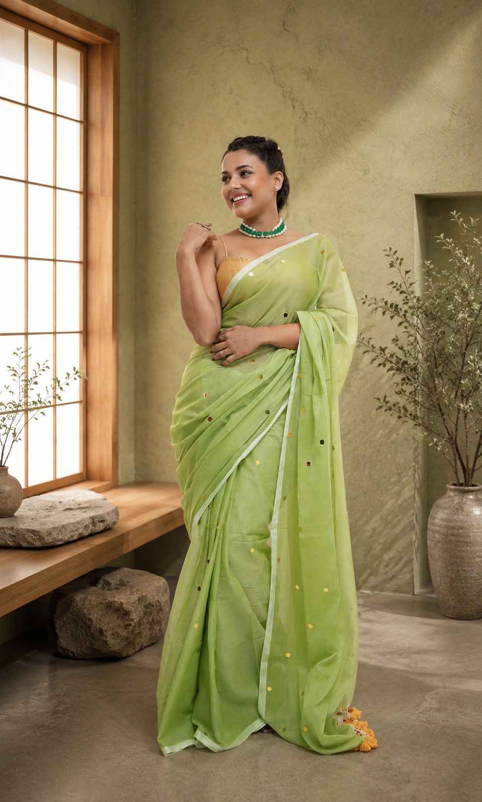 Mint Meadow Malcotton Saree