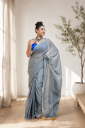 Slate Grey Malcotton Saree