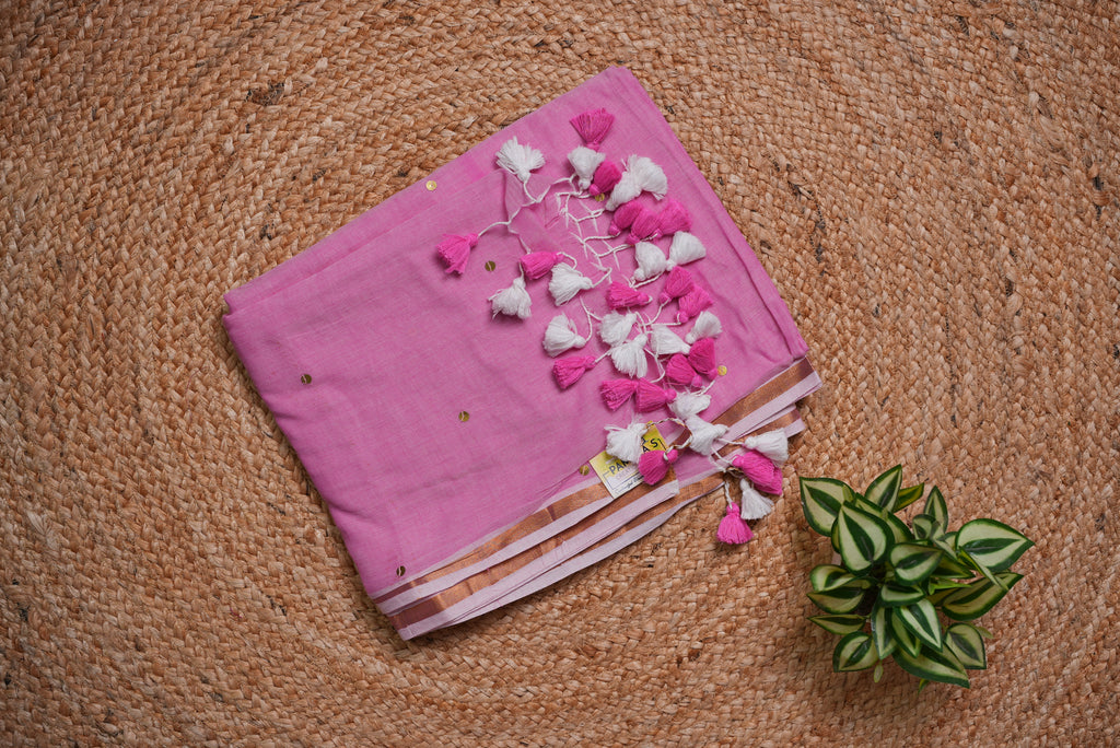 Malcotton sequence saree without blouse piece