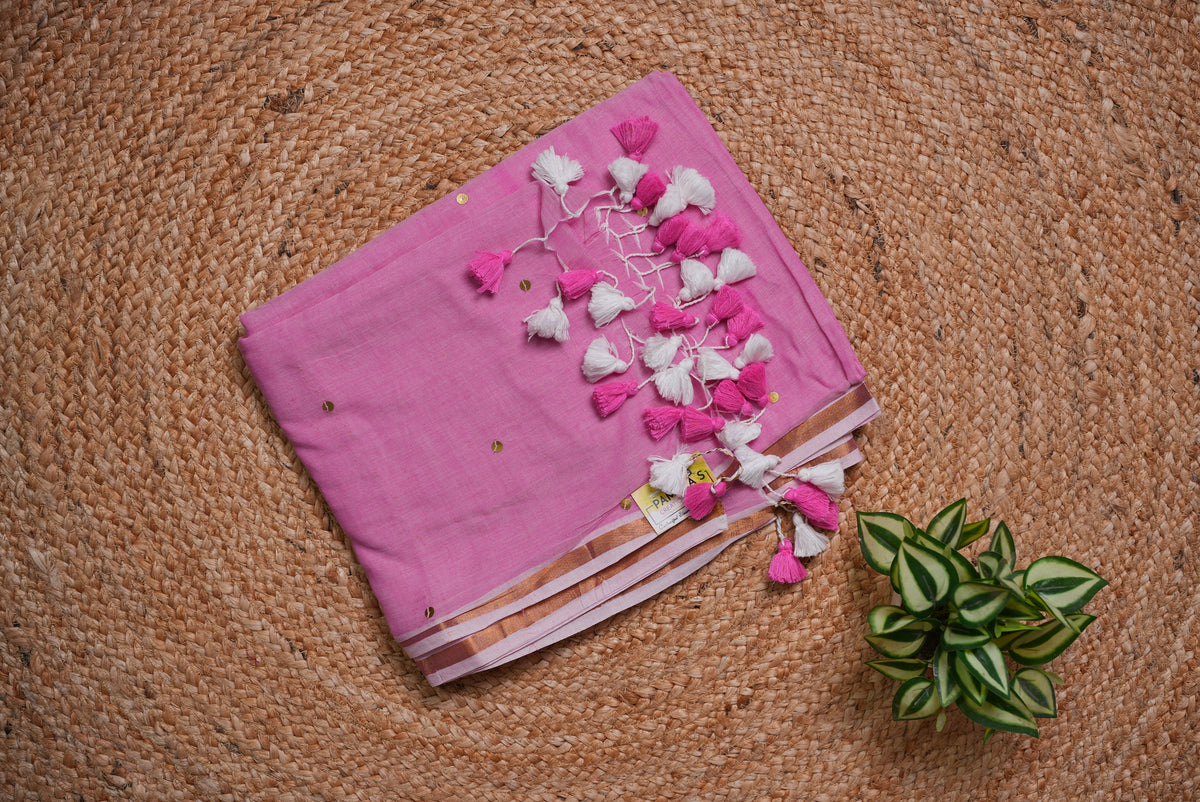 Malcotton sequence saree without blouse piece