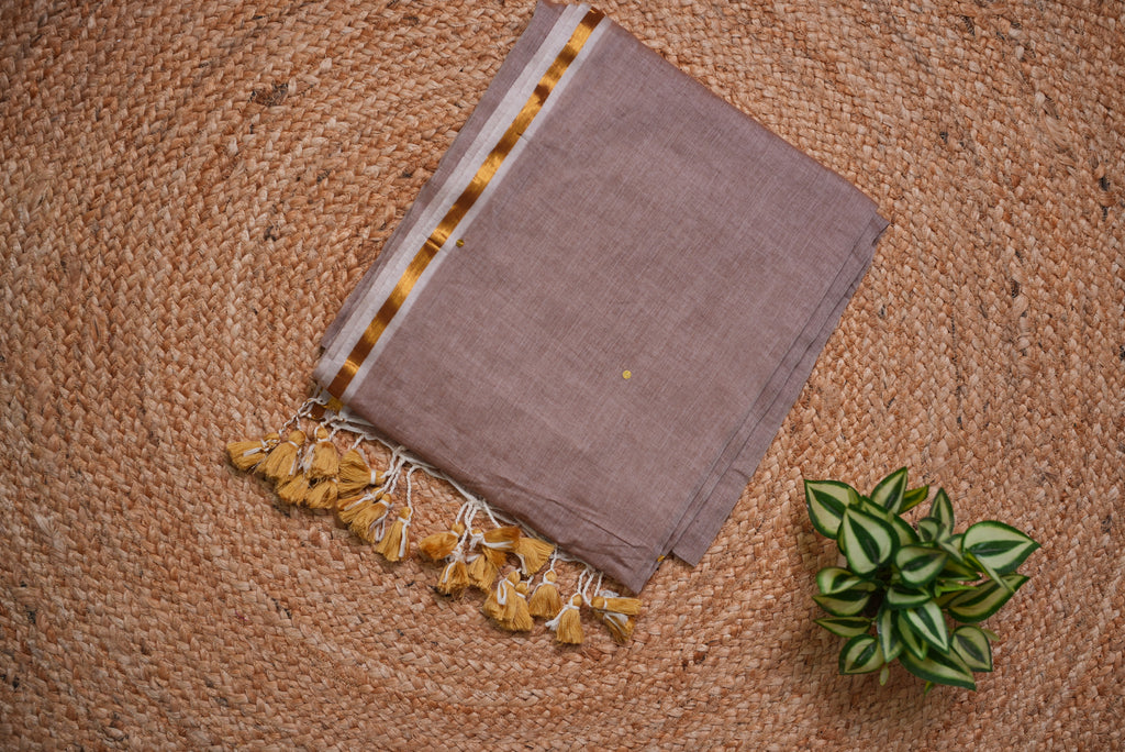 Malcotton sequence saree without blouse piece