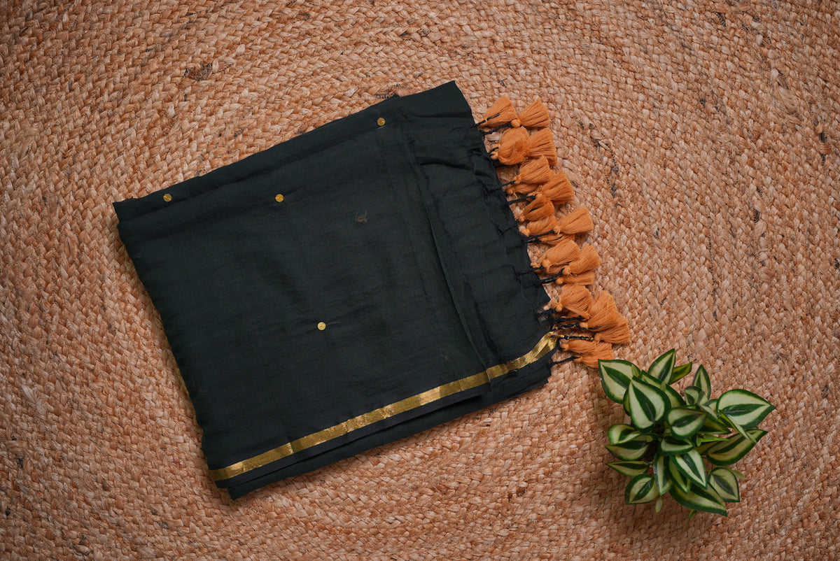 Malcotton sequence saree without blouse piece
