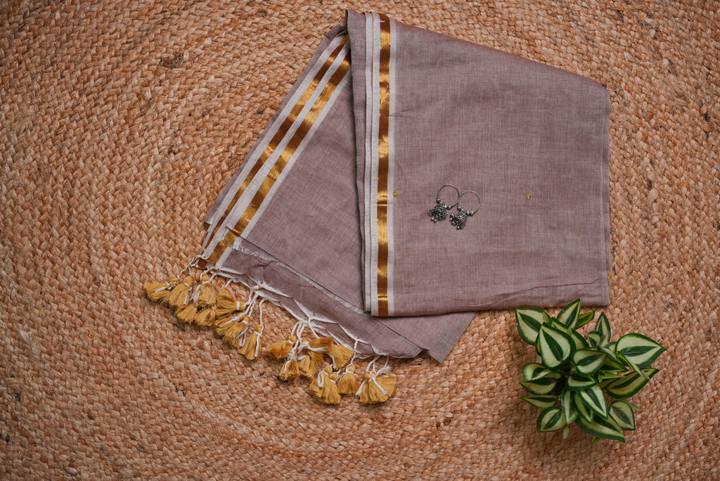 Malcotton sequence saree without blouse piece