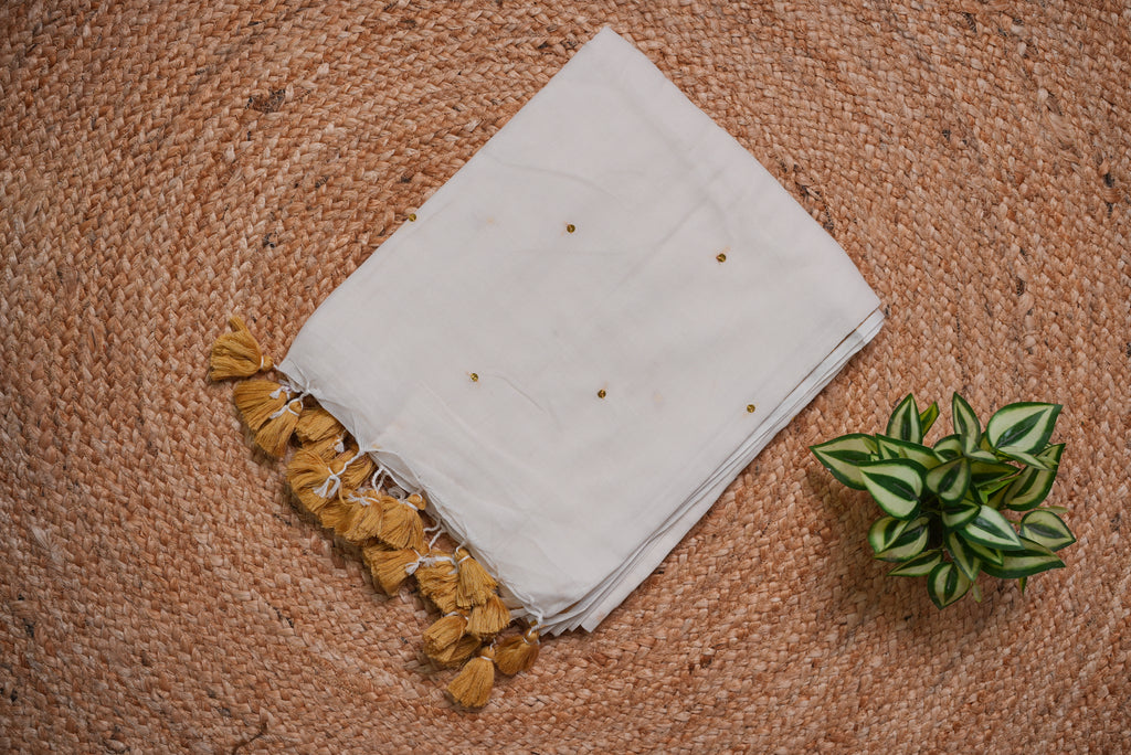 Malcotton sequence saree without blouse piece