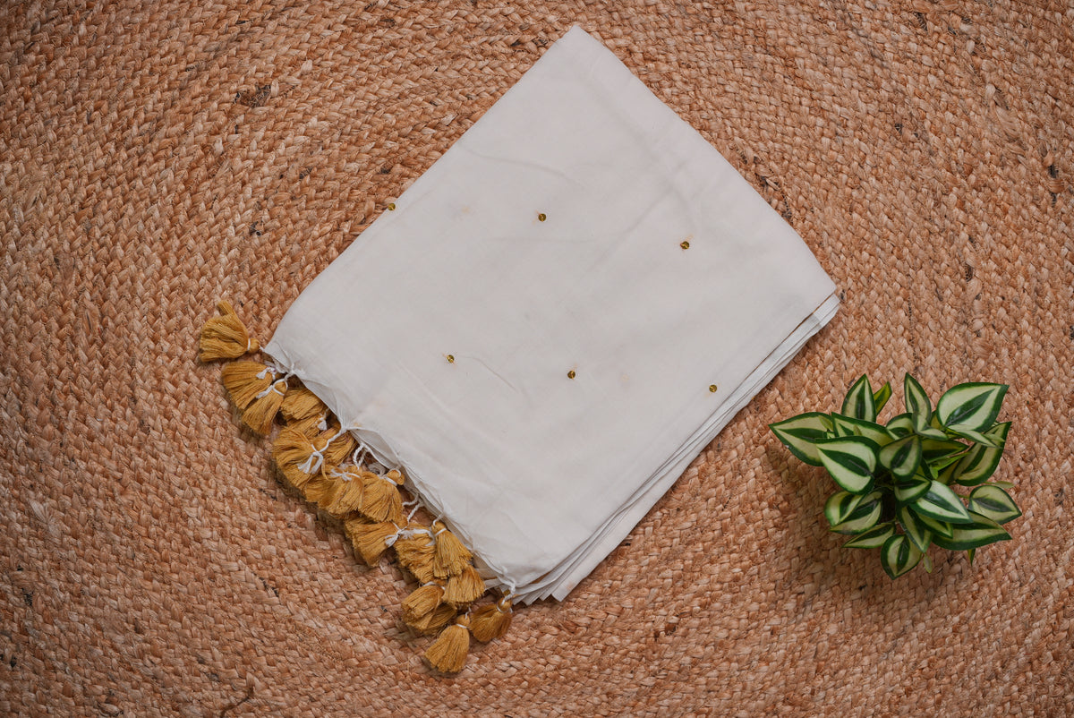 Malcotton sequence saree without blouse piece