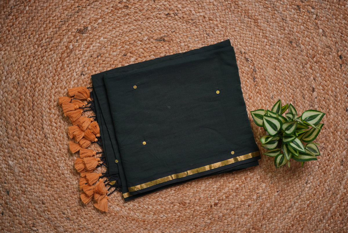 Malcotton sequence saree without blouse piece