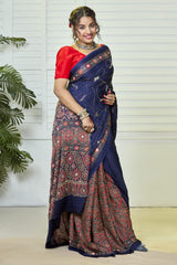 MODAL AJRAK ZARDOSI HANDWORK SAREE
