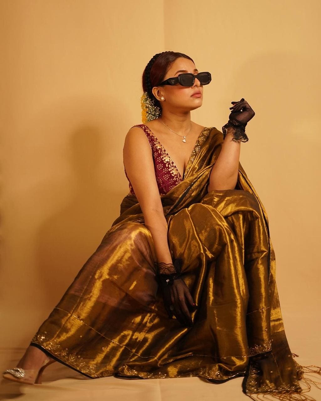 TISSU ZARDOSI HANDWORK SAREE