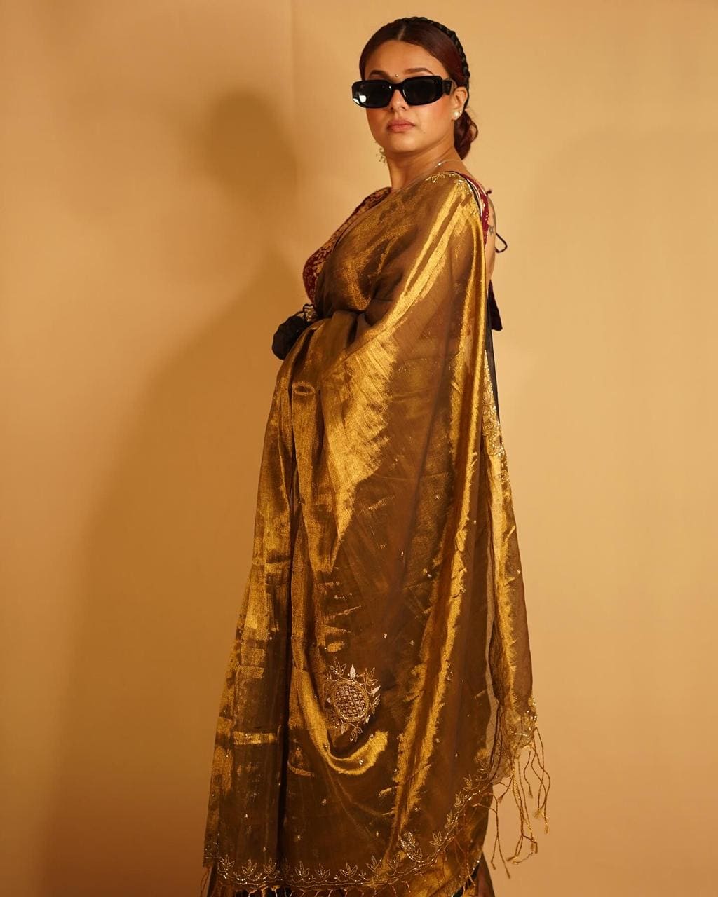 TISSU ZARDOSI HANDWORK SAREE