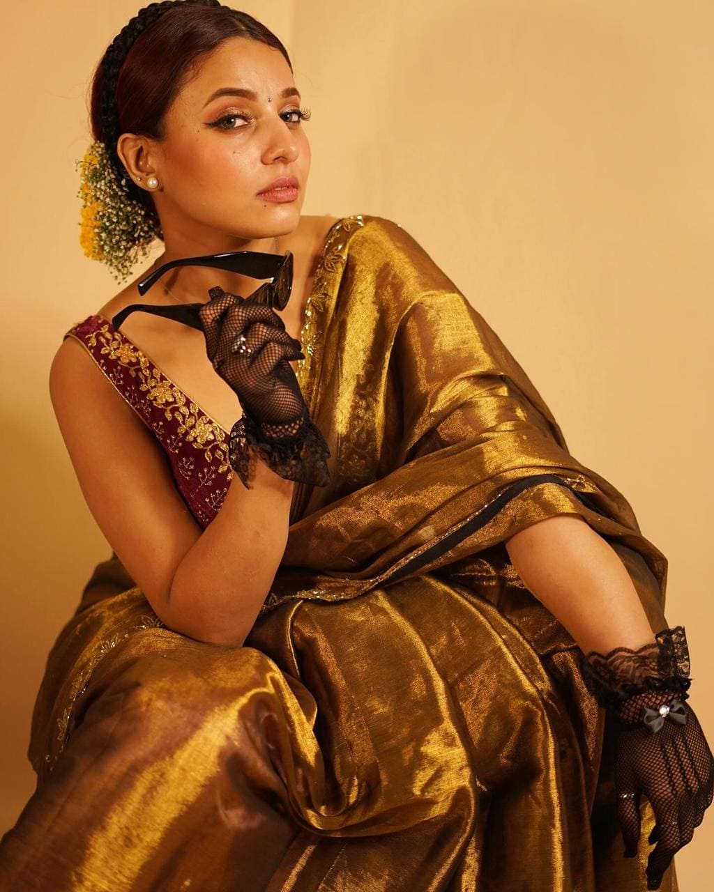 TISSU ZARDOSI HANDWORK SAREE
