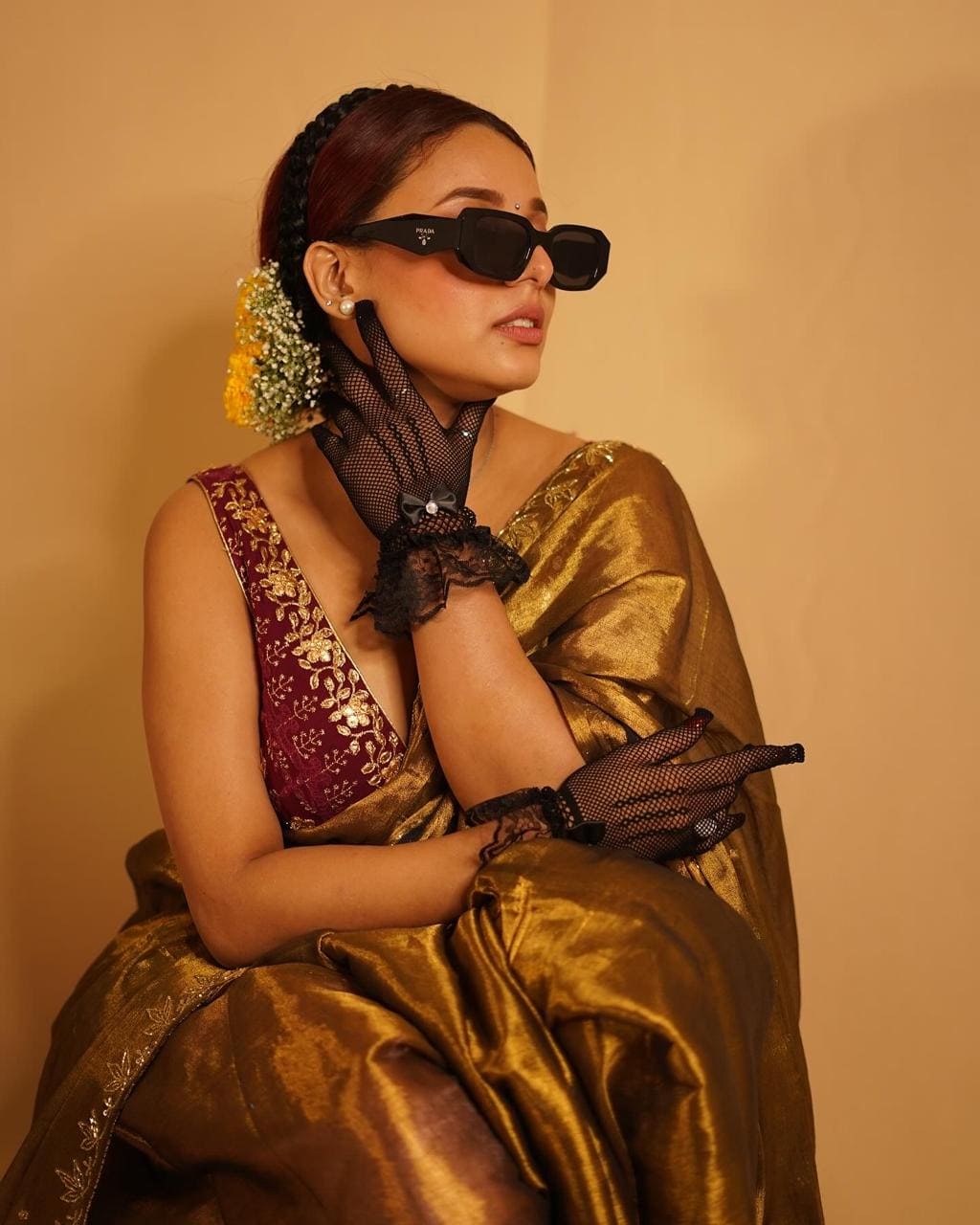 TISSU ZARDOSI HANDWORK SAREE