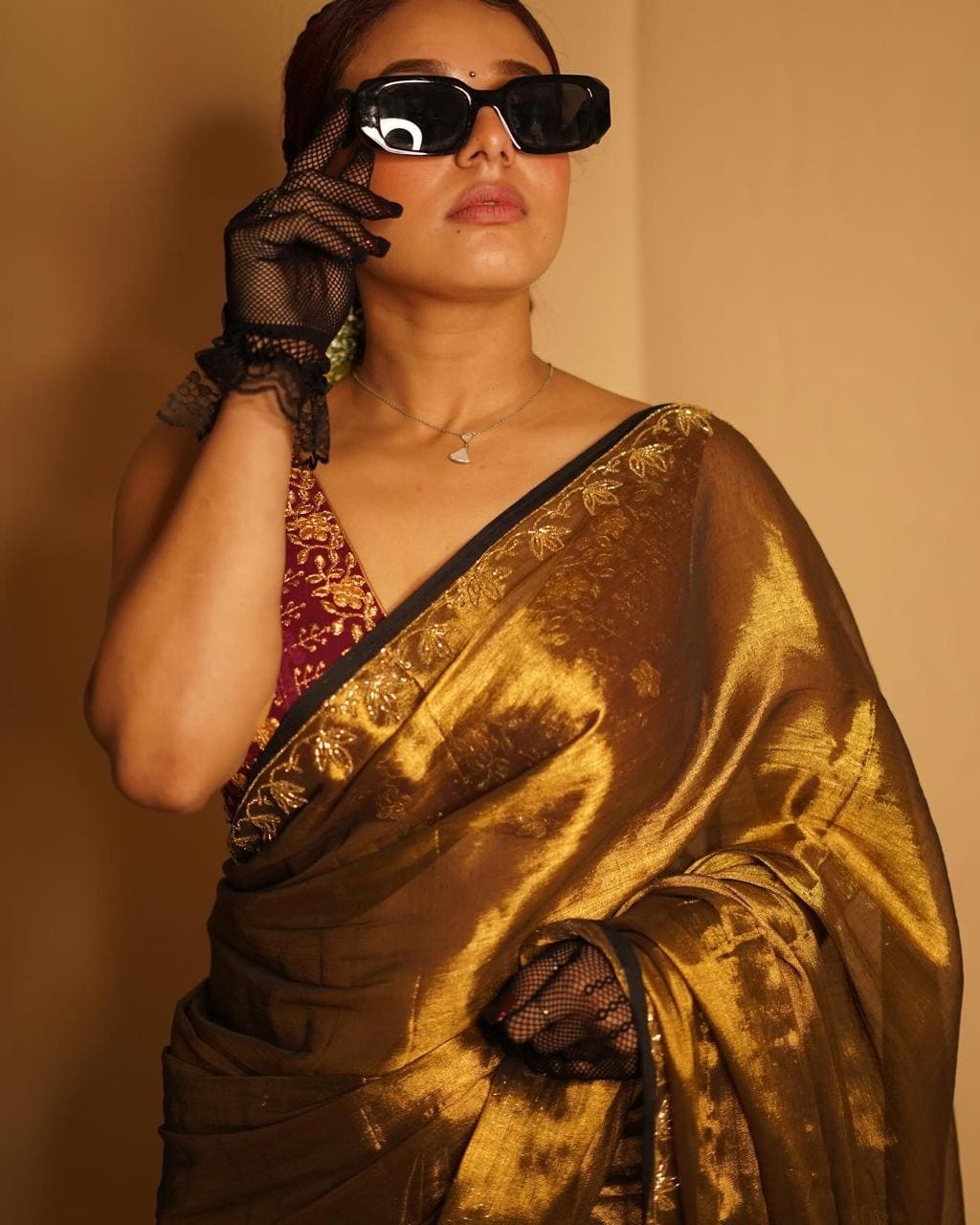 TISSU ZARDOSI HANDWORK SAREE